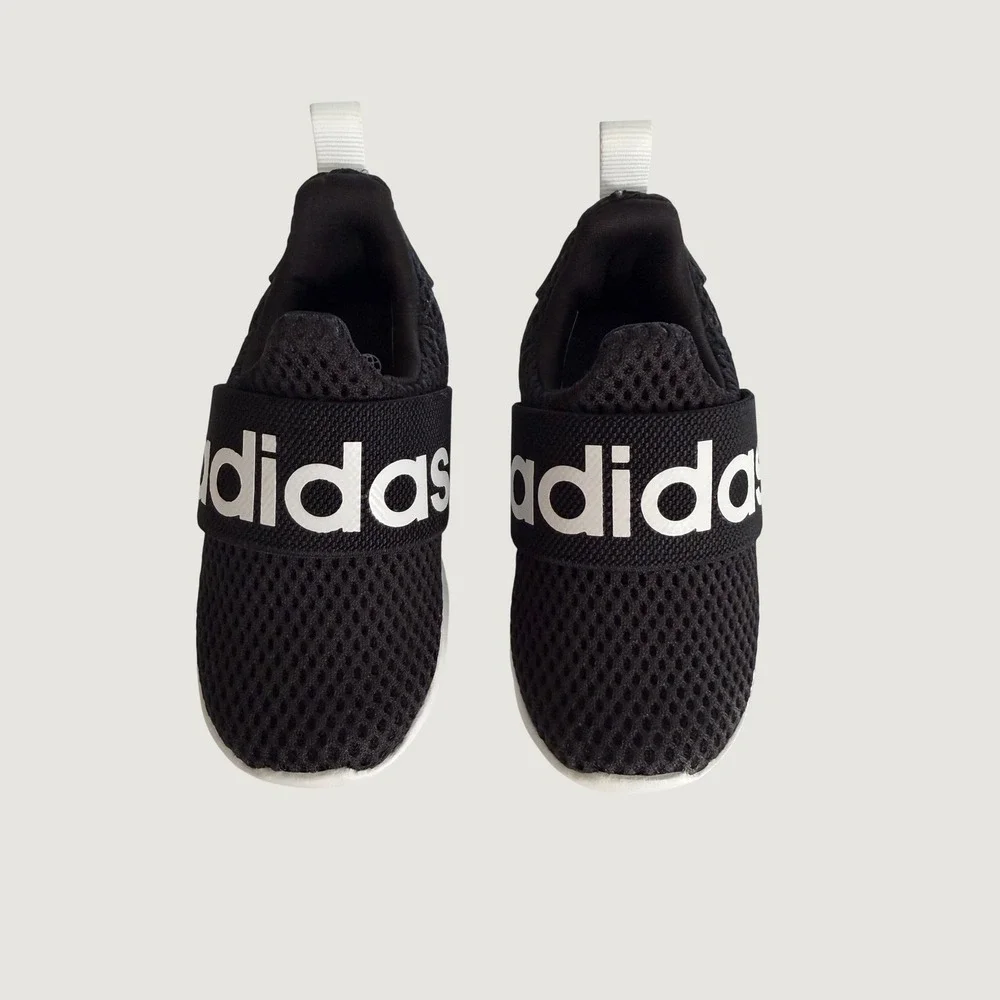 Adidas Lite Racer Adapt 4.0 Baby/Toddler Black White Slip On Sneakers Size 5K